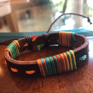 hand-woven leather bracelet